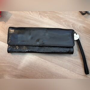 Charles David Black Patent Leather Clutch